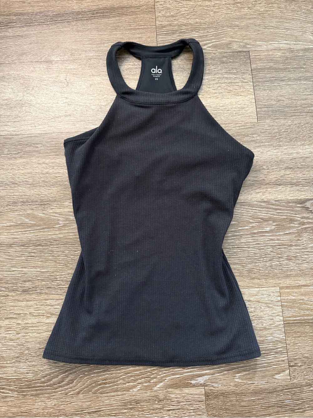 FINAL SALE Alo Yoga Ribbed Insight Tank Top Black - Picture 3 of 4